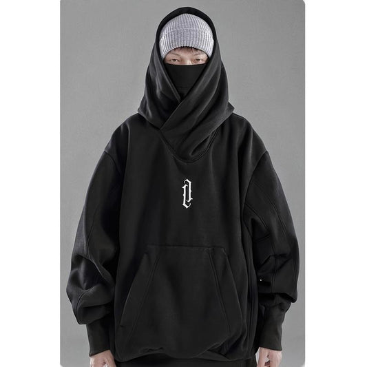 Men'S Women'S Ninja Double Neckline Cotton Hip Hop Hoodie Loose Fashion Casual Pocket Hooded Sweatshirts for Daily Outdoor Wear Men Fall Winter Hoodies Soft Long Sleeve Clothes Men'S Clothing Cold Weather Gear Men Gifts